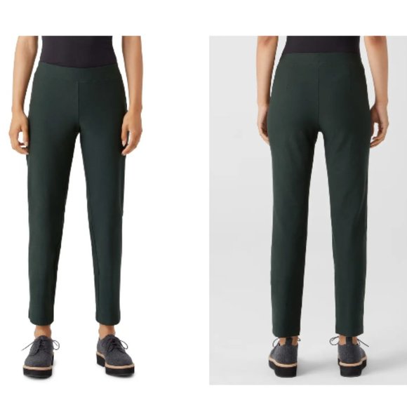 Eileen Fisher Pants - EILEEN FISHER / M / Women's Slim Pull On Crepe Knit 29" Ankle Pants - Ivy Grey